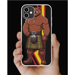 Phone Cover - Rubber Flag - Kilted Bear - 21