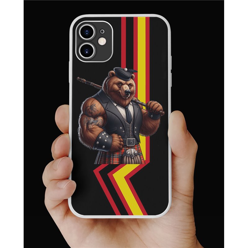 Phone Cover - Rubber Flag - Kilted Bear - 24