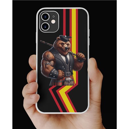 Phone Cover - Rubber Flag - Kilted Bear - 24