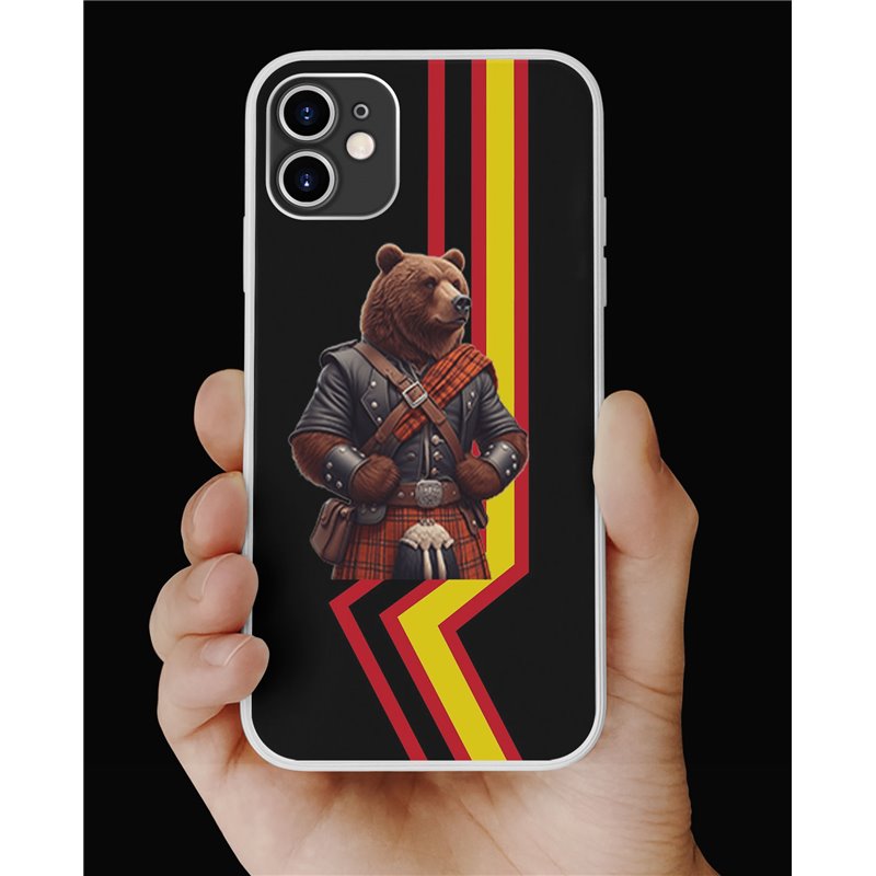 Phone Cover - Rubber Flag - Kilted Bear - 25