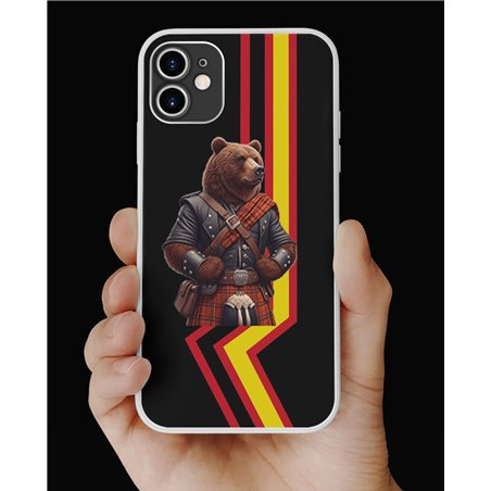 Phone Cover - Rubber Flag - Kilted Bear - 25