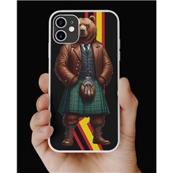 Phone Cover - Rubber Flag - Kilted Bear - 4