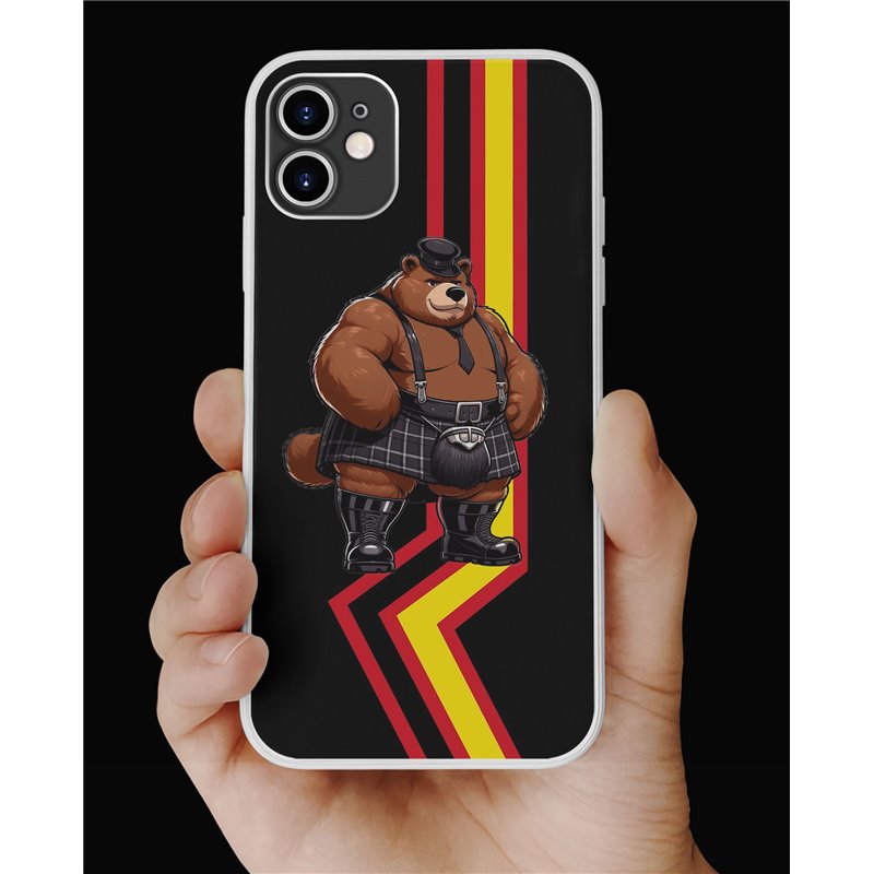 Phone Cover - Rubber Flag - Kilted Bear - 8