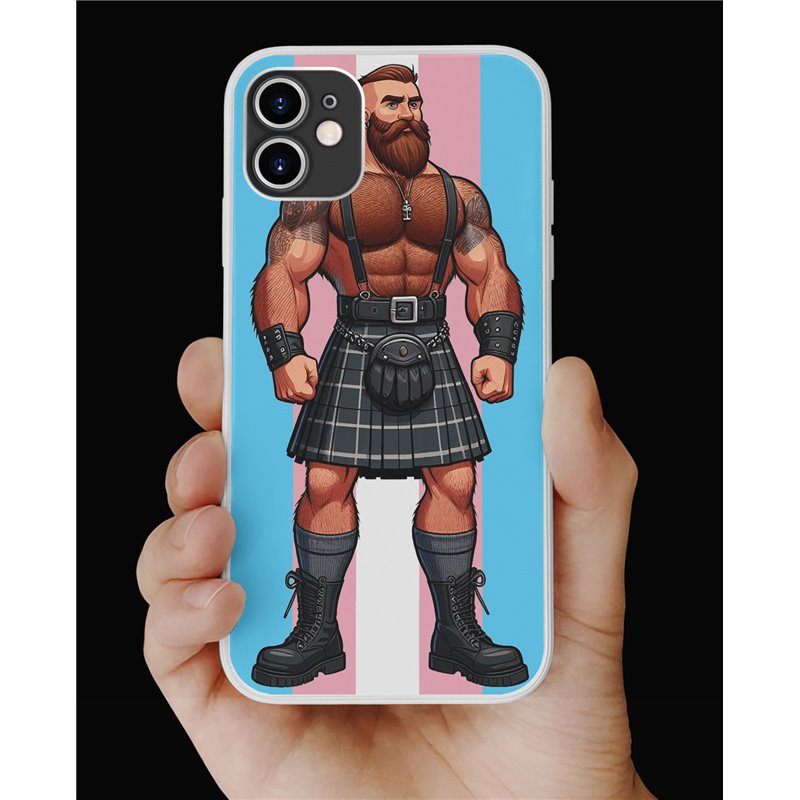 Phone Cover - Trans Flag -Kilted Bear - 10 Phone Cover - Trans Flag -Kilted Bear - 10
