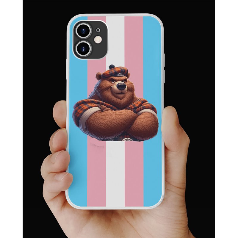 Phone Cover - Trans Flag -Kilted Bear - 12