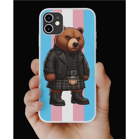 Phone Cover - Trans Flag -Kilted Bear - 13