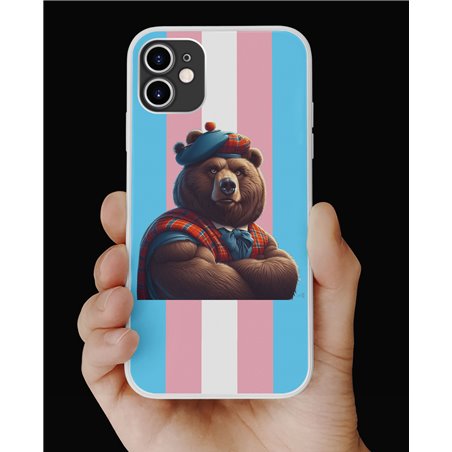 Phone Cover - Trans Flag -Kilted Bear - 14