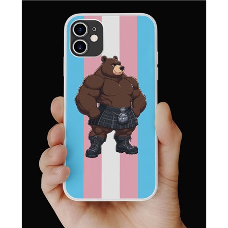 Phone Cover - Trans Flag -Kilted Bear - 15