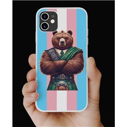 Phone Cover - Trans Flag -Kilted Bear - 18