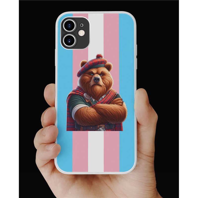 Phone Cover - Trans Flag -Kilted Bear - 20 Phone Cover - Trans Flag -Kilted Bear - 20