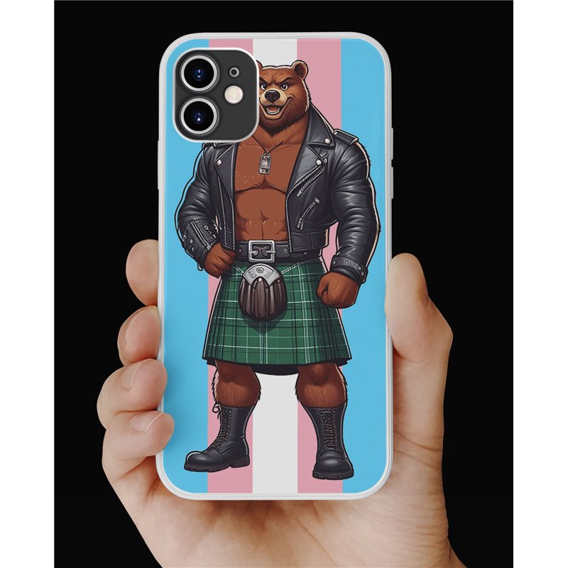 Phone Cover - Trans Flag -Kilted Bear - 22 Phone Cover - Trans Flag -Kilted Bear - 22