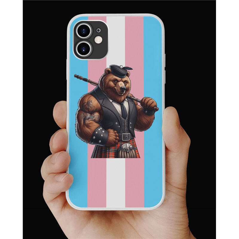 Phone Cover - Trans Flag -Kilted Bear - 24