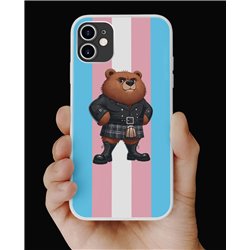 Phone Cover - Trans Flag -Kilted Bear - 26