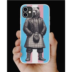 Phone Cover - Trans Flag -Kilted Bear - 3