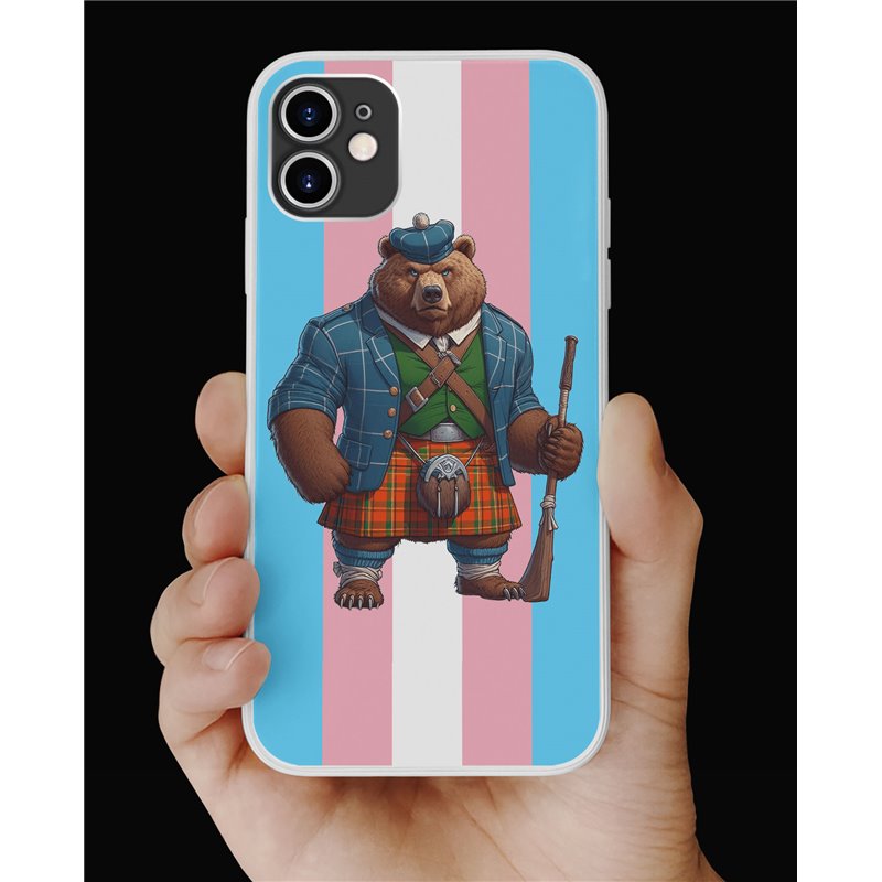Phone Cover - Trans Flag -Kilted Bear - 5 Phone Cover - Trans Flag -Kilted Bear - 5