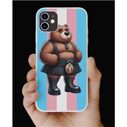 Phone Cover - Trans Flag -Kilted Bear - 7