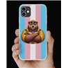 Phone Cover - Trans Flag -Leather 1