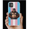 Phone Cover - Trans Flag -Leather 17