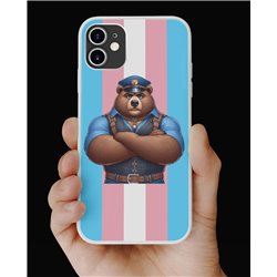 Phone Cover - Trans Flag -Leather 2