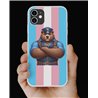 Phone Cover - Trans Flag -Leather 2