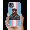 Phone Cover - Trans Flag -Leather 20