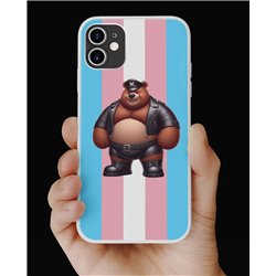 Phone Cover - Trans Flag -Leather 22