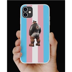 Phone Cover - Trans Flag -Leather 25