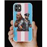 Phone Cover - Trans Flag -Leather 34