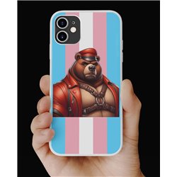 Phone Cover - Trans Flag -Leather 38