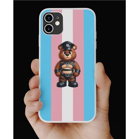 Phone Cover - Trans Flag -Leather 40