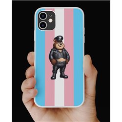 Phone Cover - Trans Flag -Leather 42