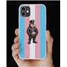 Phone Cover - Trans Flag -Leather 42