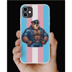 Phone Cover - Trans Flag -Leather 43