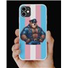 Phone Cover - Trans Flag -Leather 43