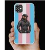 Phone Cover - Trans Flag -Leather 46