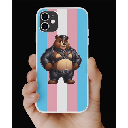 Phone Cover - Trans Flag -Leather 47