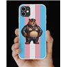 Phone Cover - Trans Flag -Leather 47