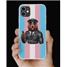 Phone Cover - Trans Flag -Leather 48