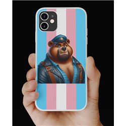 Phone Cover - Trans Flag -Leather 49