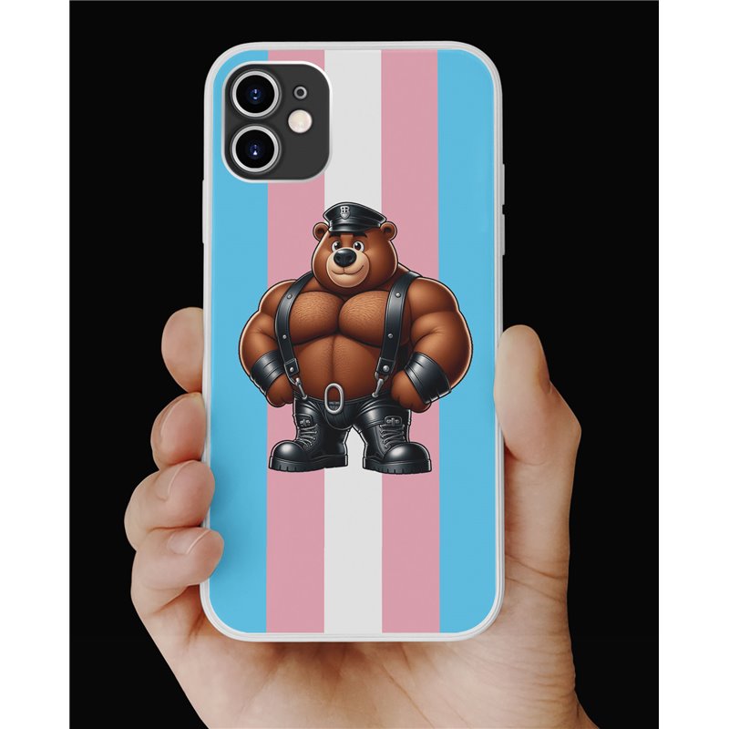 Phone Cover - Trans Flag -Leather 51 Phone Cover - Trans Flag -Leather 51