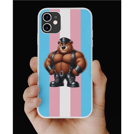 Phone Cover - Trans Flag -Leather 51