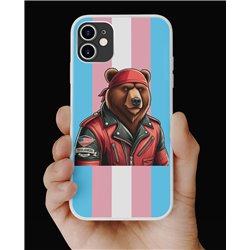 Phone Cover - Trans Flag -Leather 52