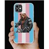 Phone Cover - Trans Flag -Leather 6