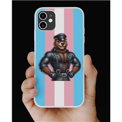 Phone Cover - Trans Flag -Leather 60