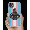 Phone Cover - Trans Flag -Leather 60