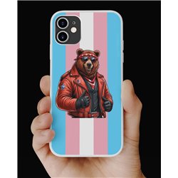 Phone Cover - Trans Flag -Leather 61