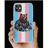 Phone Cover - Trans Flag -Leather 62