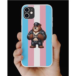 Phone Cover - Trans Flag -Leather 63