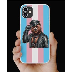 Phone Cover - Trans Flag -Leather 65