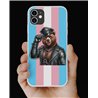 Phone Cover - Trans Flag -Leather 65